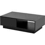 Schwarze Moderne Hochglanz-Couchtische aus Edelstahl mit Schublade Höhe 0-50cm, Tiefe 100-150cm 