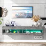 Graue TV-Lowboards & Fernsehtische aus Beton Breite 100-150cm, Höhe 0-50cm, Tiefe 0-50cm 