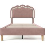 Pinke Betten-Kopfteile aus Samt 90x190 