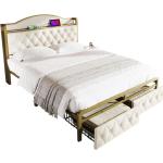 Hellbeige Betten-Kopfteile mit Schublade 140x200 