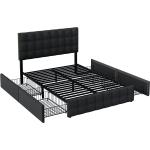 Schwarze Betten-Kopfteile mit Schublade 140x200 
