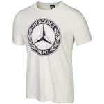 Offwhitefarbene Mercedes Benz Mercedes Benz Merchandise T-Shirts mit Automotiv für Herren Größe M 