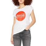 Weiße MERCHCODE Coca Cola Statement-Shirts für Damen Größe L 