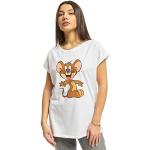 Reduzierte Weiße MERCHCODE Tom und Jerry T-Shirts mit Maus-Motiv für Damen Größe M 