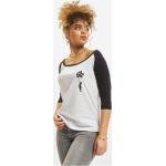 Schwarze Langärmelige MERCHCODE Banksy T-Shirts aus Baumwolle für Damen Größe XS für den für den Sommer 
