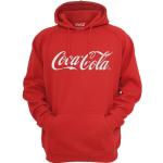 Rote MERCHCODE Coca Cola Herrenhoodies & Herrenkapuzenpullover Größe XS für den für den Herbst 