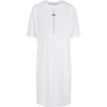 Weiße Kurzärmelige MERCHCODE Rundhals-Ausschnitt Stillkleider aus Baumwolle für Damen Größe XL 