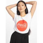 Weiße MERCHCODE Coca Cola T-Shirts für Damen Größe XS 