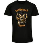 Schwarze Unifarbene Casual Kurzärmelige MERCHCODE Motörhead Rundhals-Ausschnitt T-Shirts aus Baumwolle für Herren Größe S 1-teilig 