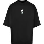 Schwarze Unifarbene Casual Halblangärmelige MERCHCODE Die Peanuts Charlie Brown Rundhals-Ausschnitt T-Shirts aus Baumwolle für Herren Größe M 1-teilig 