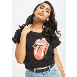 Schwarze MERCHCODE Rolling Stones Damenbandshirts Größe L 