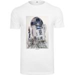 Weiße MERCHCODE Star Wars R2D2 T-Shirts für Herren Größe L 