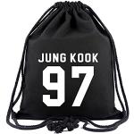 Meridiaga Kpop BTS Bangtan Boys Drawstring Bags New BTS Rucksack Schultertasche