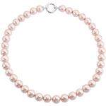 Merii Damen-Collier 925 Sterling Silber rhodiniert Synthetische Perle rosa M0383N/90/C8/42