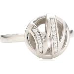 Merii Damen-Ring 925 Sterling Silber rhodiniert Zirkonia weiß Gr.50 (15.9) M0738R/90/03/50