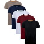 Bunte Unifarbene Merish T-Shirts für Herren Größe XXL 5-teilig 