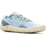 Reduzierte Hellblaue Merrell Vapor Glove Trailrunning Schuhe mit Schnürsenkel aus Mesh atmungsaktiv für Damen Größe 40,5 