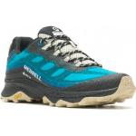 Blaue Merrell Moab Speed Gore Tex Trailrunning Schuhe mit Schnürsenkel aus Mesh leicht für Herren Größe 41,5 