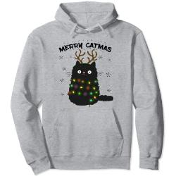Merry Catmas lustige Christmas Katze im Rentier Ko