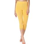 Gelbe Elegante Capri-Leggings & 3/4-Leggings aus Spitze für Damen Größe L 