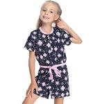 Reduzierte Marineblaue Kurzärmelige Kinderplaysuits & Kurze Overalls für Kinder mit Reißverschluss für Mädchen Größe 110 