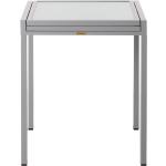 Silberne Merxx Rechteckige Ausziehbare Gartentische aus Aluminium UV-beständig Breite 50-100cm, Höhe 50-100cm, Tiefe 50-100cm 