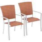 Reduzierte Merxx Polyrattan Gartenstühle aus Polyrattan stapelbar Breite 0-50cm, Höhe 0-50cm, Tiefe 0-50cm 2-teilig 