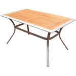 Merxx Siena Tisch 140 x 80 cm Aluminium mit FSC® Akazienholz - mehrfarbig Multi-material 26302-219