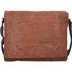 Braune Vintage Strellson Lederhandtaschen aus Leder mit Laptopfach für Herren 