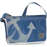 Blaue Motiv Maritime 360Grad Barkasse Messenger Bags & Kuriertaschen mit Reißverschluss mit Innentaschen für Herren mini 