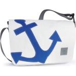 Blaue Maritime Messenger Bags & Kuriertaschen mit Reißverschluss mit Innentaschen mini 