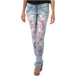 Reduzierte Blaue MET Ripped Jeans & Zerrissene Jeans mit Reißverschluss aus Baumwolle für Damen 