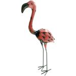 Rosa Moderne 51 cm Flamingo-Gartenfiguren aus Metall 