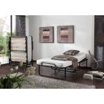 Schwarze Moderne BestLivingHome Rechteckige Betten mit Matratze aus Metall 90x200 