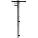 Schwarze Moderne Homedreams Wandgarderoben Design Pulverbeschichtete aus Metall Breite 50-100cm, Höhe 150-200cm, Tiefe 0-50cm 
