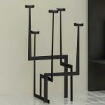 Schwarze Moderne 30 cm Basilicana Kerzenständer Sets aus Metall 2-teilig 