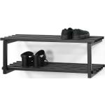 Schwarze Moderne Homedreams Rechteckige Schuhständer pulverbeschichtet aus Metall Breite 50-100cm, Höhe 0-50cm, Tiefe 0-50cm 