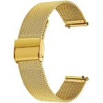 Goldene Wasserdichte Uhrenarmbänder aus Metall mit Milanaise-Armband für Herren 