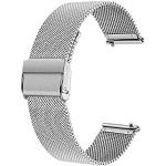 Silberne Wasserdichte Uhrenarmbänder aus Metall mit Milanaise-Armband für Herren 