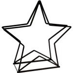 Stern Metallgestell für Holz oder Lichterketten, schwarz