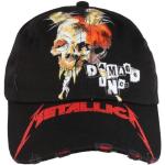 Schwarze Bestickte Metallica Snapback-Caps mit Knopf aus Baumwolle für Damen Einheitsgröße 