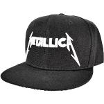 Schwarze Metallica Snapback-Caps aus Acryl für Herren Einheitsgröße 