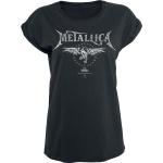 Schwarze Metallica Rundhals-Ausschnitt Damenbandshirts Größe 5 XL für Festivals 