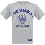 Metallica T-Shirt - College Crest - S bis XXL - für Männer - Größe S - grau - Lizenziertes Merchandise