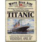 Schwarze Titanic Blechschilder aus Metall 15x20 