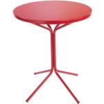 Rote Schaffner Runde Design Tische aus Metall 