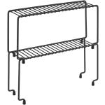 Schwarze Metaltex Küchenregale matt stapelbar Breite 0-50cm, Höhe 0-50cm, Tiefe 0-50cm 2-teilig 