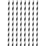 Metaltex Trinkhalme Papier 40 Stück schwarz/weiß schwarz/weiß
