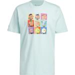 Bunte Gestreifte adidas T-Shirts mit Basketball-Motiv für Herren 