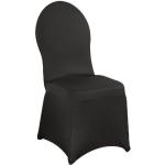 Schwarze Stuhlhussen aus Kunstfaser maschinenwaschbar 